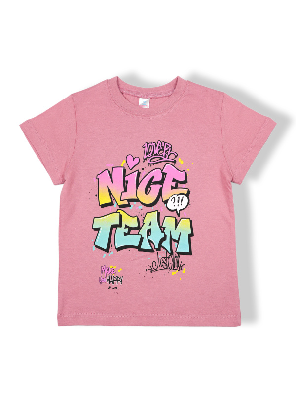 картинка КГ Футболка для девочки, 4-8 лет, 100% хлопок, BONITO KIDS/BK0002D(05-24)/уп.5шт./меш.700шт. от BonitoKids