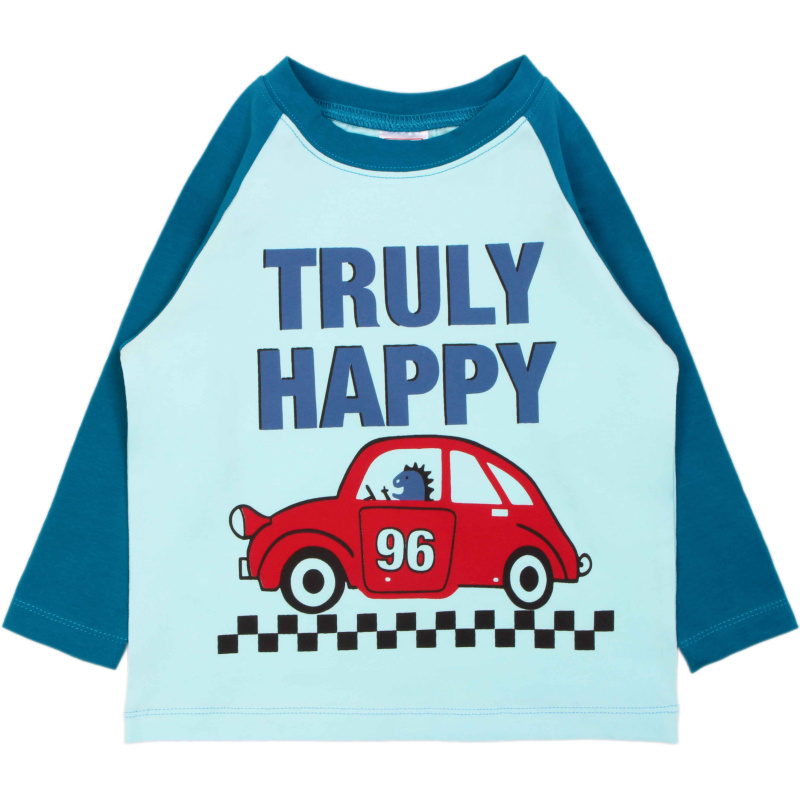 картинка ЧЗ Футболка с длинным рукавом для мальчика 1,5-4 лет, 95% хл. 5% эл., BONITO KIDS/OP1711(ЧЗ)/уп.4шт./меш.508шт. от BonitoKids