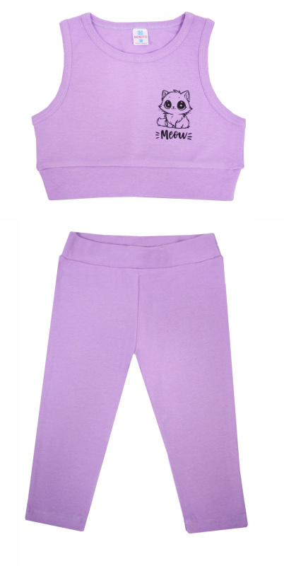 картинка КГ Комплект для девочки (топ и лосины) 3-7 лет 92% хлопок, 8% лайкра BONITO KIDS/SS6109/уп.5шт./меш.375шт. от BonitoKids