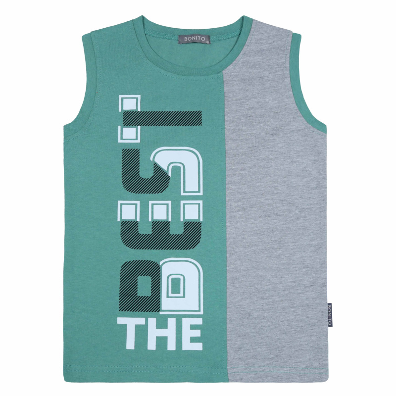 картинка Майка для мальчика 8-12 лет 100% хлопок BONITO-KIDS/BK1665M/уп.5шт./меш.600шт от BonitoKids