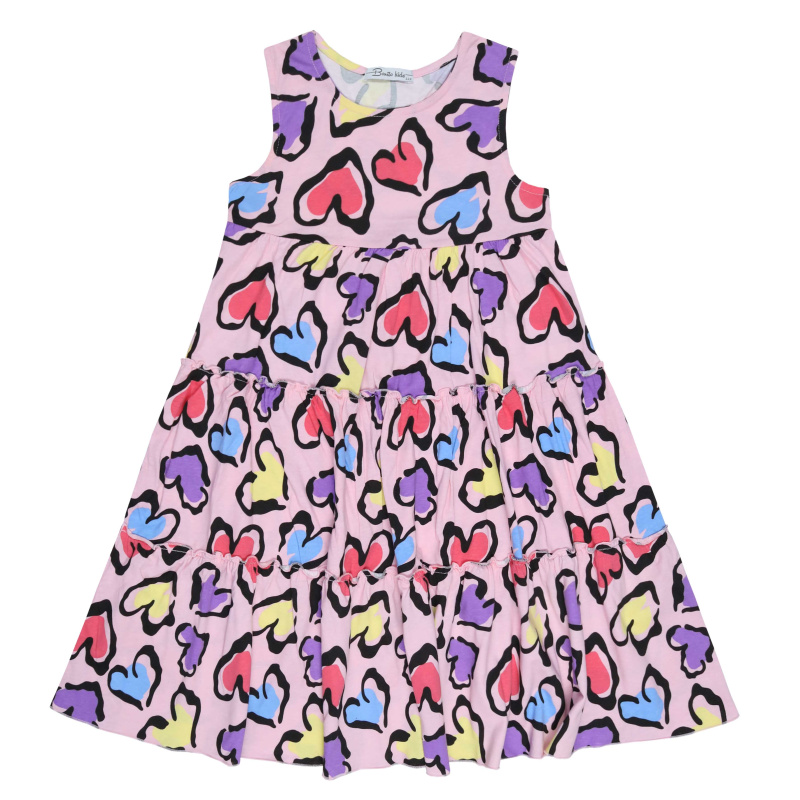 картинка БГ_ЧЗ Платье для девочки 7-11 лет 100% хлопок BONITO KIDS/BK1759P(01-24)(ЧЗ)/уп.5шт./меш.275шт. от BonitoKids
