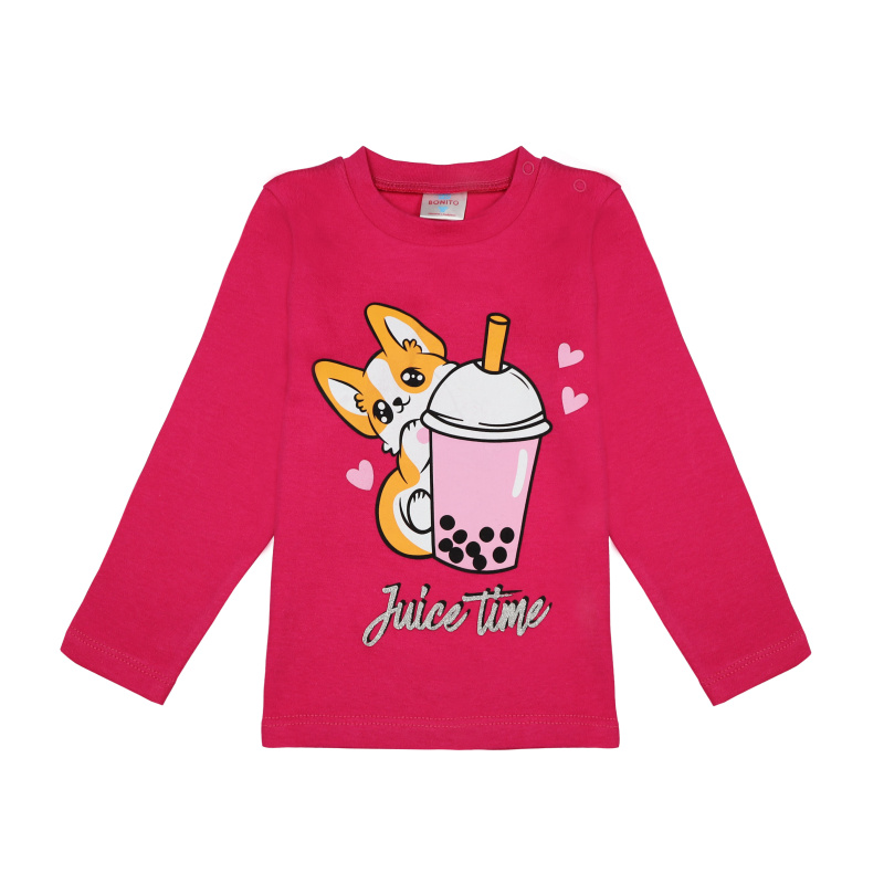 картинка БГ_ЧЗ Лонгслив для девочки 2-5 лет 100% хлопок BONITO KIDS/BK0008D(08-24)(ЧЗ)/уп.4шт./меш.500шт. от BonitoKids