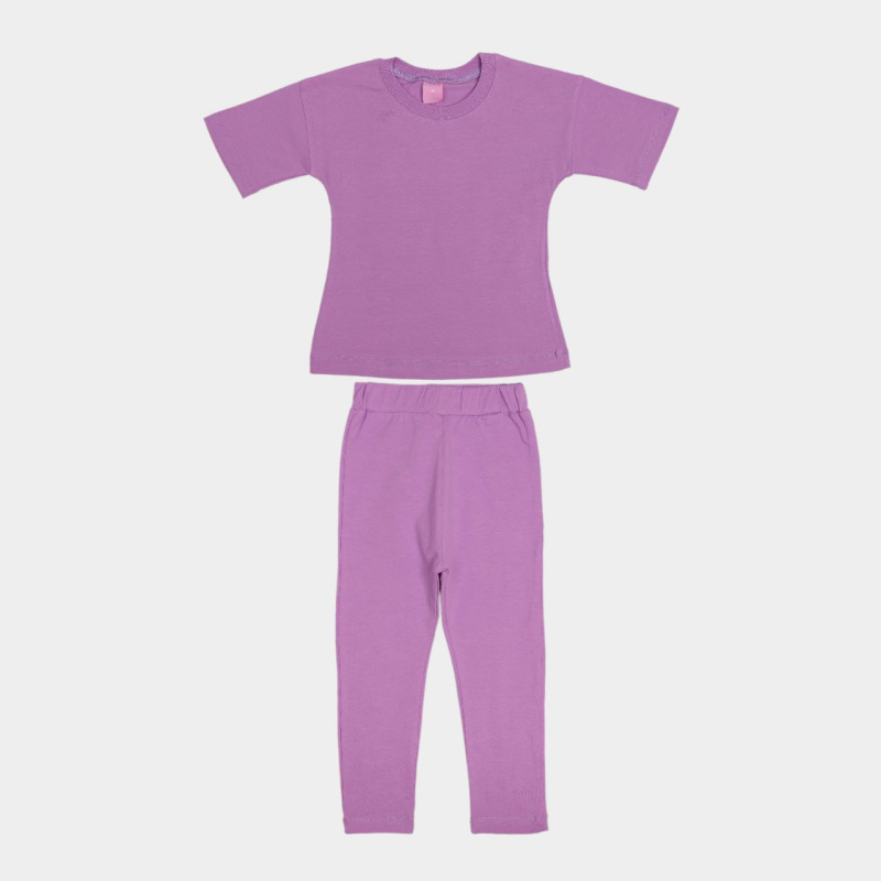 картинка ЧЗ Комплект для девочки (футболка и лосины) 3-7 лет 95% хлопок, 5% эластан BONITO KIDS/OP1826(ЧЗ)/уп.5шт./меш.260шт. от BonitoKids