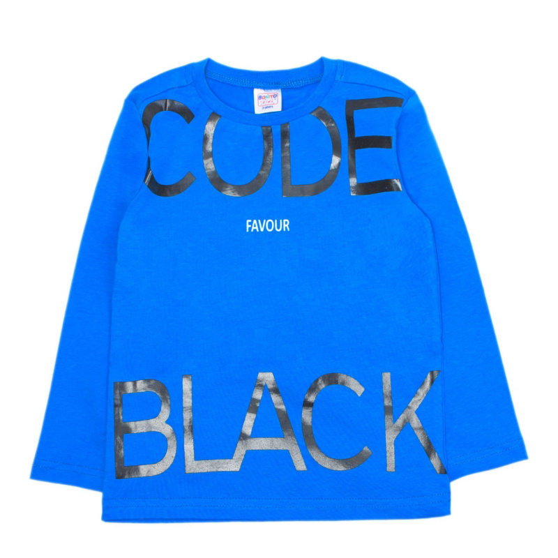 картинка ЧЗ Футболка с длинным рукавом для мальчика 3-7 лет. BONITO KIDS/OP1359(ЧЗ)/уп.5шт./меш.630шт. от BonitoKids