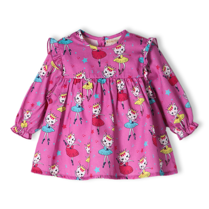 картинка ЧЗ Платье для девочки 68-86 см 100% хлопок BONITO KIDS/OP1194(01-24)/уп.4шт./меш.652шт. от BonitoKids