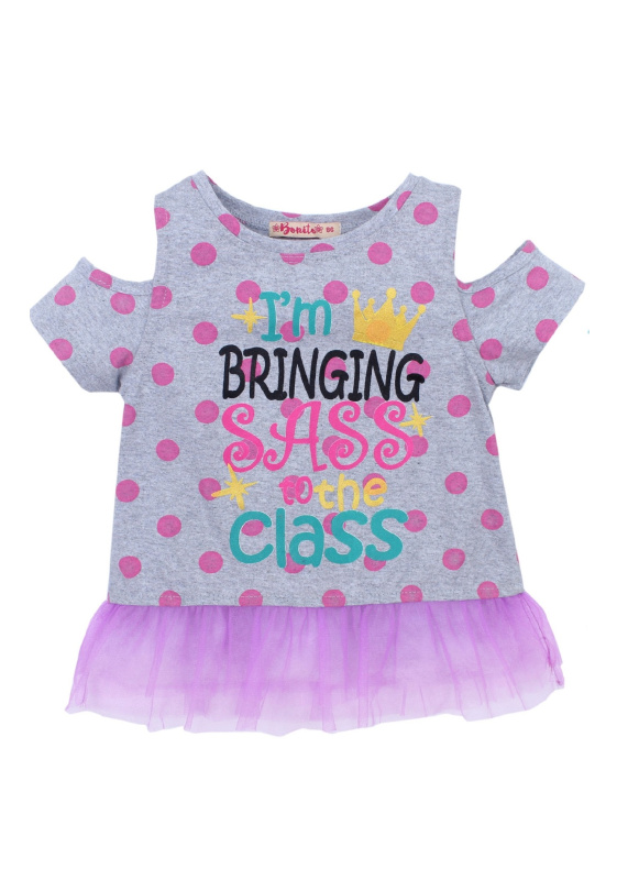 картинка ЧЗ Футболка для девочки 1-4 лет 100% хлопок BONITO KIDS/BK1279K(ЧЗ)/уп.4шт./меш.800шт. от BonitoKids