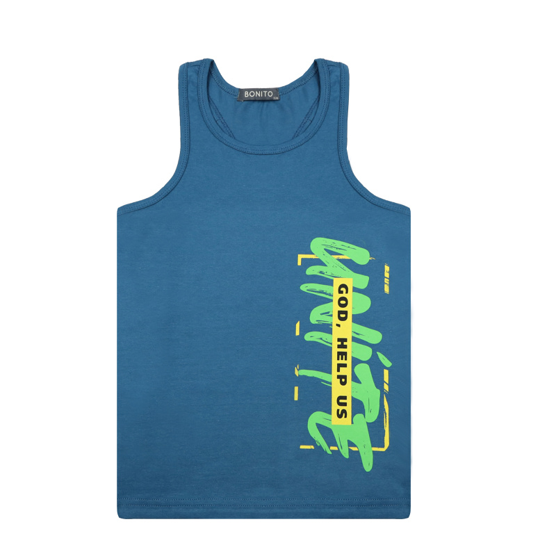 картинка БГ_ЧЗ Майка для мальчика 8-12 лет 95% хлопок, 5% лайкра BONITO KIDS/BK1620M(10-24)(ЧЗ)/уп.5шт./меш.600шт. от BonitoKids