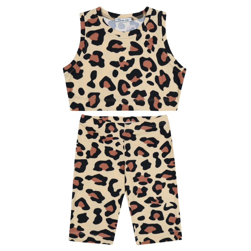 картинка БГ_ЧЗ Комплект для девочки (топ и бриджи) 8-12 лет 100% полиэстер BONITO KIDS/BK1784KP(04-24)(ЧЗ)/уп.5шт./меш.500шт. от BonitoKids