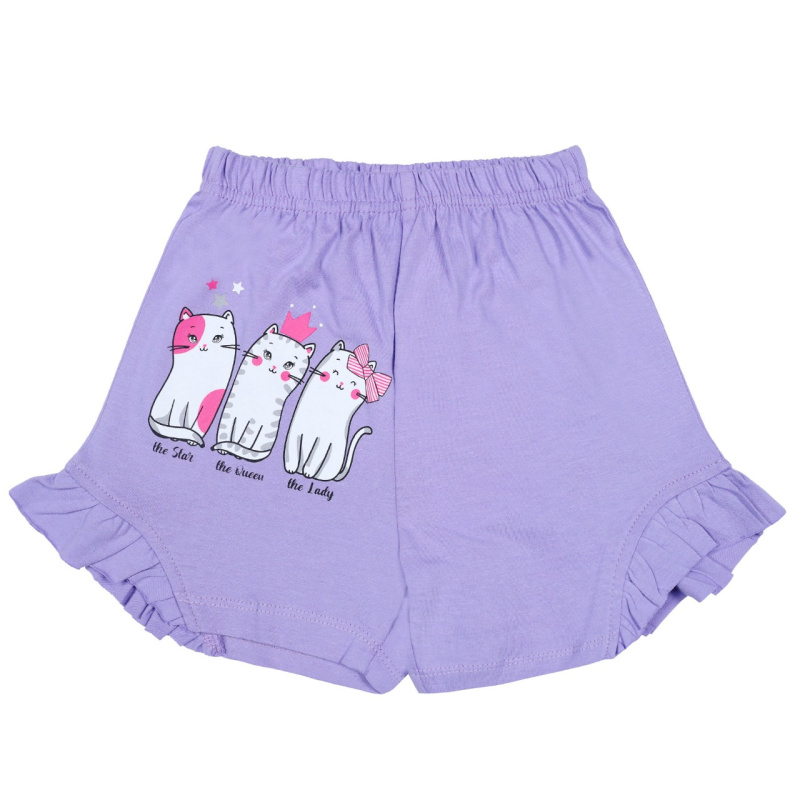 картинка КГ_ОТ Шорты для девочки 4-8 лет 100% хлопок BONITO KIDS/BK0102SHD/уп.5шт./меш.800шт. от BonitoKids