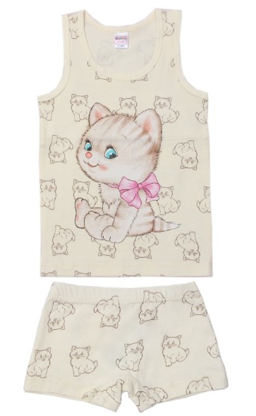картинка ЧЗ Комплект для девочки  (майка,трусы) 3-7 лет BONITO KIDS/BK1681MT(01-22)/уп.5шт./меш.600шт. от BonitoKids