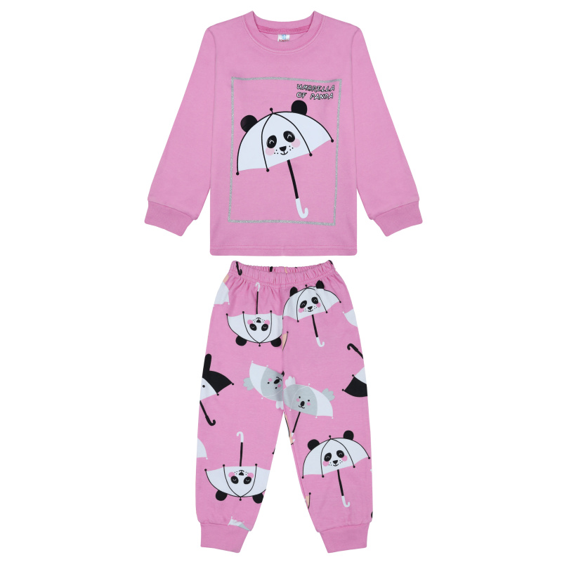 картинка БГ_ЧЗ Пижама для девочки 3-7 лет 100% хлопок BONITO KIDS/BK1771PJ(01-23)(ЧЗ)/уп.5шт./меш.200шт. от BonitoKids