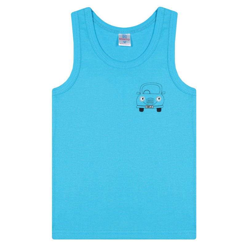 картинка БГ_ЧЗ Майка для мальчика 2-6 лет 100% хлопок BONITO KIDS/BK0535M(ЧЗ)/уп.5шт./меш.900шт. от BonitoKids