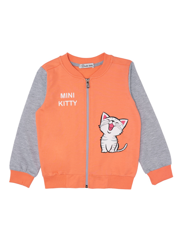 картинка БГ_ЧЗ Бомбер для девочки 2-5 лет 100% хлопок BONITO KIDS/BK1736B(11-25)(ЧЗ)/уп.4шт./меш.400шт. от BonitoKids