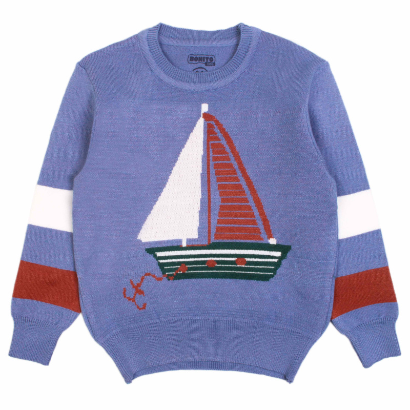 картинка ЧЗ Джемпер для мальчика 2-6 лет 50% вискоза, 20% п/э, 22% нейлон BONITO KIDS/OP1551(ЧЗ)/уп.3шт./меш.285шт. от BonitoKids