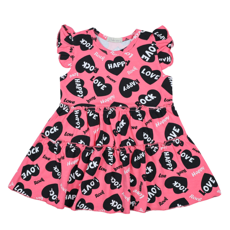 картинка КГ_БГ Платье для девочек 100% х/б 3-7 лет BONITO KIDS/BK1600P(01-22)/уп.5шт./меш.400шт. от BonitoKids