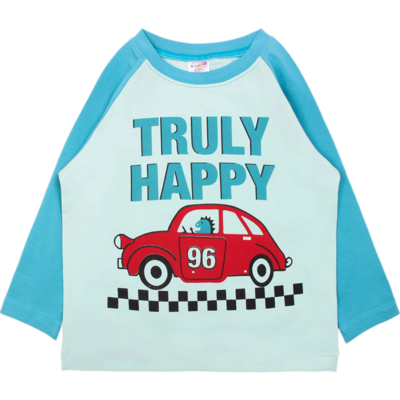 картинка Футболка с длинным рукавом для мальчика 1,5-4 лет, 95% хл. 5% эл., BONITO KIDS/OP1711/уп.4шт./меш.508шт. от BonitoKids