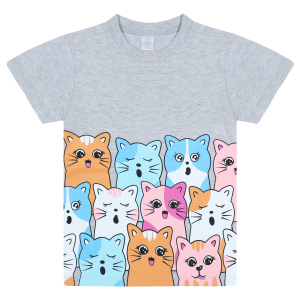 картинка БГ Футболка для девочки 4-8 лет 100% хлопок BONITO KIDS/BK0002D(03-24)/уп.5шт./меш.700шт. от BonitoKids