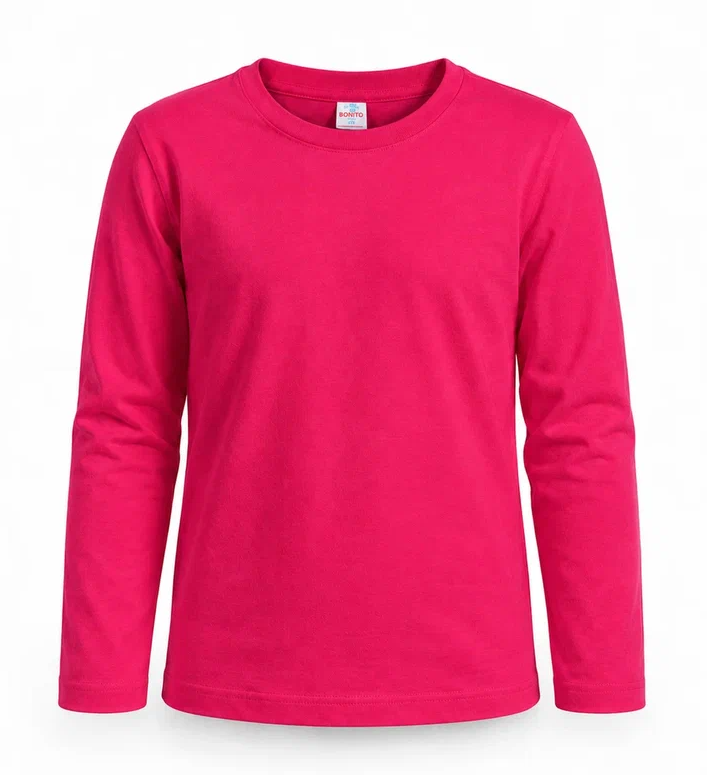 картинка БГ_ЧЗ Лонгслив для девочки 3-7 лет 100% хлопок BONITO KIDS/SS6190LD(ЧЗ)/уп.5шт./меш.300шт. от BonitoKids