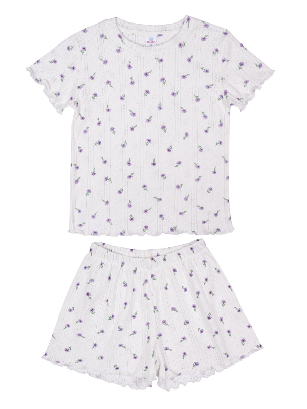 картинка БГ_ЧЗ Пижама для девочки 8-12 лет 100% хлопок BONITO KIDS/SS6185PD(ЧЗ)/уп.5шт./меш.260шт. от BonitoKids