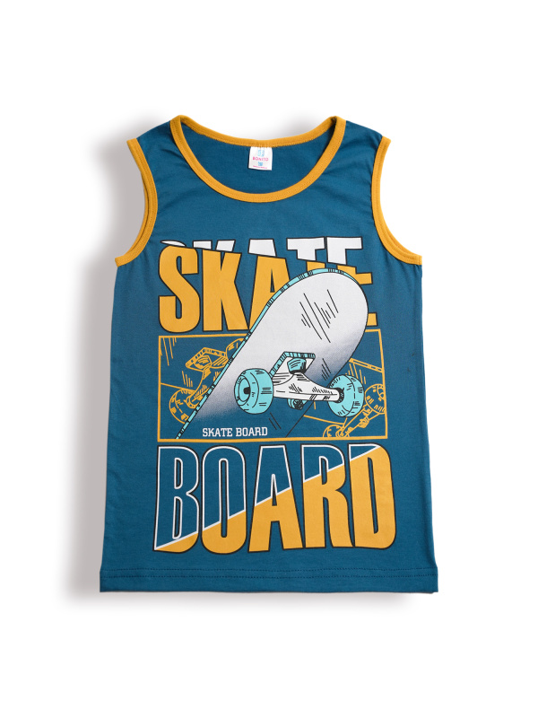 картинка БГ_ЧЗ Майка для мальчика 8-12 лет 100% хлопок BONITO KIDS/BK1204M(ЧЗ)/уп.5шт./меш.650шт. от BonitoKids