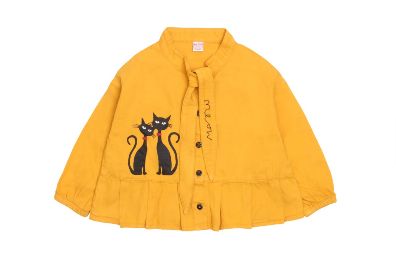 картинка ЧЗ Рубашка для девочки 5-8 лет 100% хлопок BONITO KIDS/OP1186(ЧЗ)/уп.4шт.меш/400шт. от BonitoKids