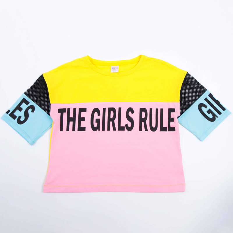 картинка ЧЗ Футболка для девочки 8-12 лет 95% хлопок, 5% эластан BONITO KIDS/OP1765(ЧЗ)/уп.5шт./меш.415шт. от BonitoKids