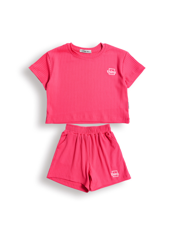 картинка БГ_ЧЗ Комплект для девочки (фуфайка и шорты) 3-7 лет 60% хлопок 40% п/э BONITO KIDS/SS6089(10-24)(ЧЗ)/уп.5шт./меш.270шт. от BonitoKids