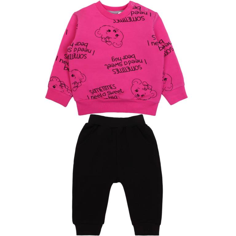 картинка БГ_ЧЗ Комплект для девочки (толстовка и брюки), 68-86 см, 65% хлопок, 27% полиэстер, 8% эластан, BONITO KIDS/OP1753/уп.4шт./меш.224шт. от BonitoKids