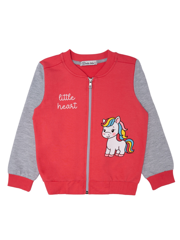 картинка БГ_ЧЗ Бомбер для девочки 2-5 лет 100% хлопок BONITO KIDS/BK1736B(2026)(ЧЗ)/уп.4шт./меш.400шт. от BonitoKids