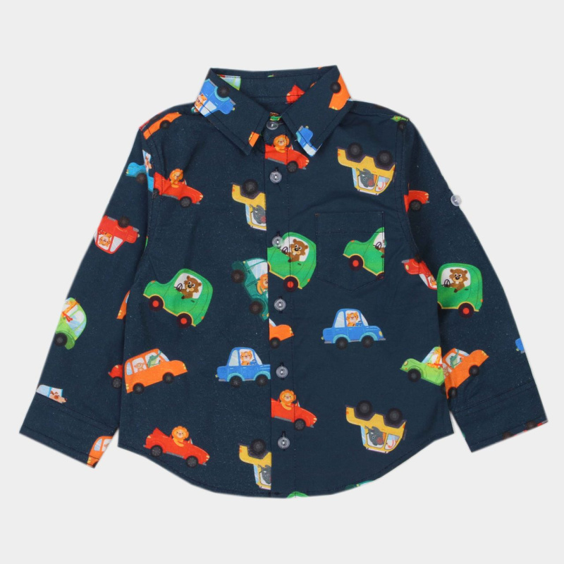 картинка ЧЗ Рубашка для мальчика 2-6 лет 100% хлопок BONITO KIDS/OP1658(ЧЗ)/уп.5шт/480шт. от BonitoKids