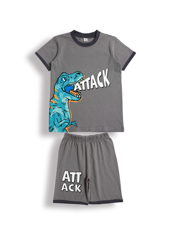 картинка БГ_ЧЗ Комплект для мальчиков (футболка и шорты) 5-8 лет 100% хлопок BONITO KIDS/BK0005M(12-24)(ЧЗ)/уп.4шт./меш.400шт. от BonitoKids