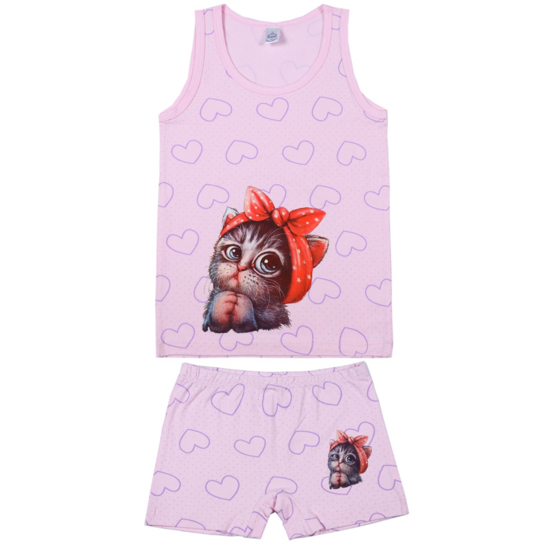 картинка ЧЗ Комплект для девочки  (майка,трусы) 8-12 лет BONITO KIDS/BK1684MT(ЧЗ)/уп.5шт./меш.450шт. от BonitoKids