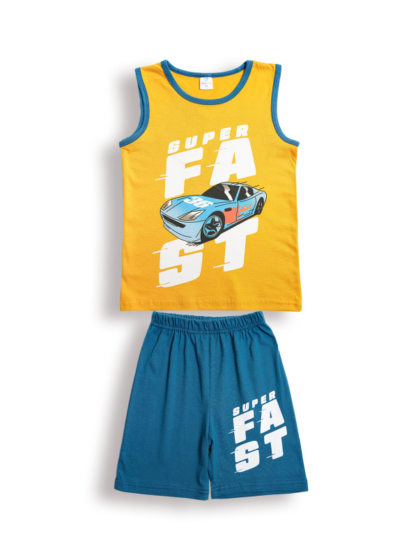 картинка БГ_ЧЗ Комплект для мальчика (майка и шорты) 6-9 лет 100% хлопок BONITO KIDS /BK1206KP(12-24)(ЧЗ)/уп.4шт./меш.400шт. от BonitoKids