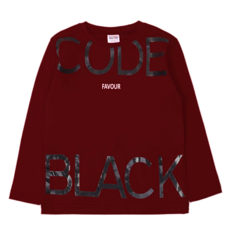 картинка Футболка с длинным рукавом для мальчика 3-7 лет. BONITO KIDS/OP1359/уп.5шт./меш.630шт. от BonitoKids