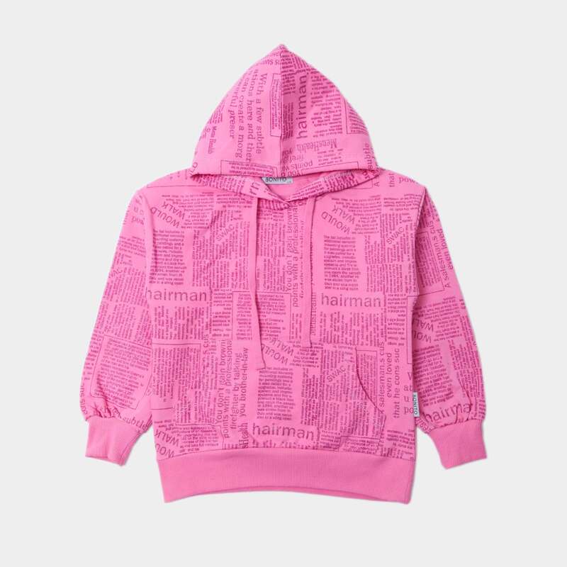 картинка БГ_ЧЗ Худи для девочки 8-12 лет 100% хлопок BONITO KIDS/SS6073(01-23)(ЧЗ)/уп.5шт./меш.200шт. от BonitoKids