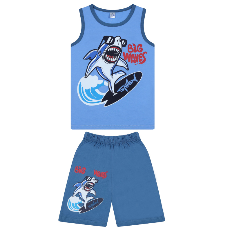 картинка БГ Комплект для мальчика (майка и шорты) 6-9 лет 100% хлопок BONITO KIDS/BK1206MSH(03-23)/уп.4шт./меш.400шт. от BonitoKids