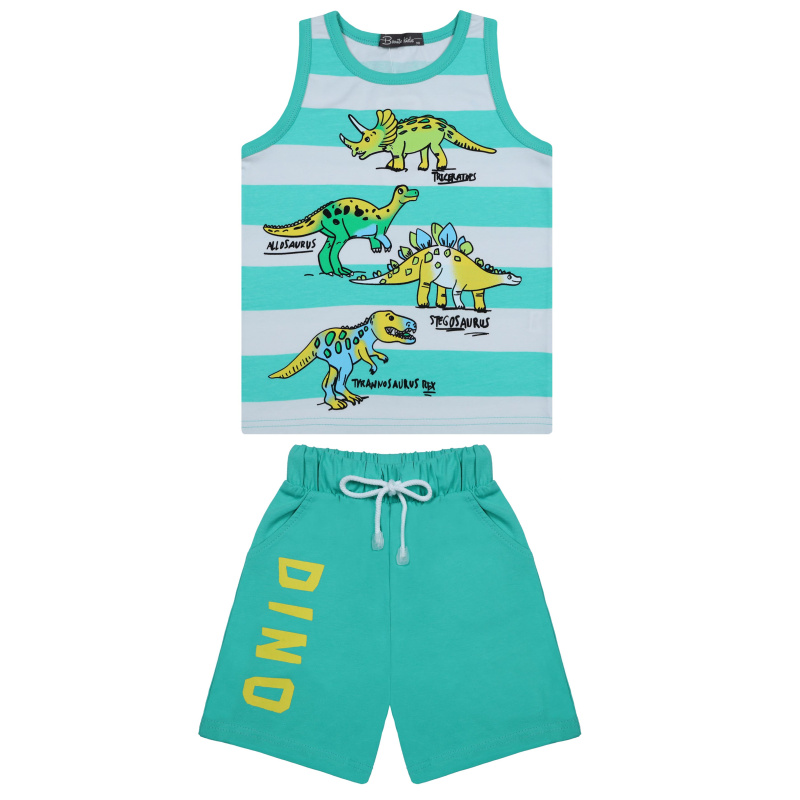 картинка БГ_ЧЗ Комплект для мальчика (майка и шорты) 3-7 лет 92% хлопок, 8% кулирка BONITO KIDS/BK1658SHM(ЧЗ)/уп.5шт./меш.320шт. от BonitoKids