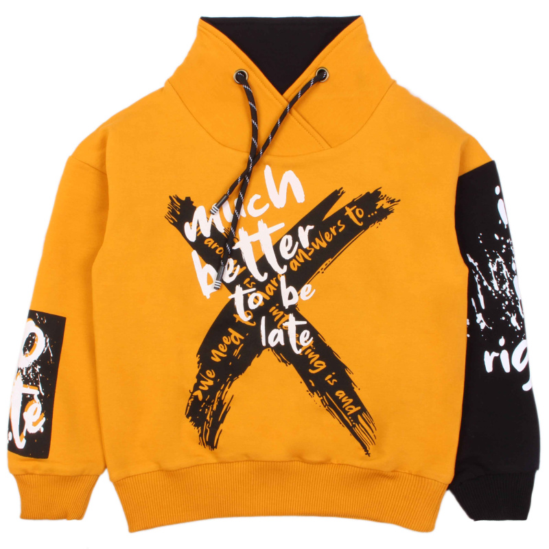 картинка БГ_ЧЗ Толстовка для мальчика 5-8 лет 65% хлопок, 27% пэ, 8% эластан BONITO KIDS/OP1744(ЧЗ)/уп.4шт./меш.208 шт. от BonitoKids