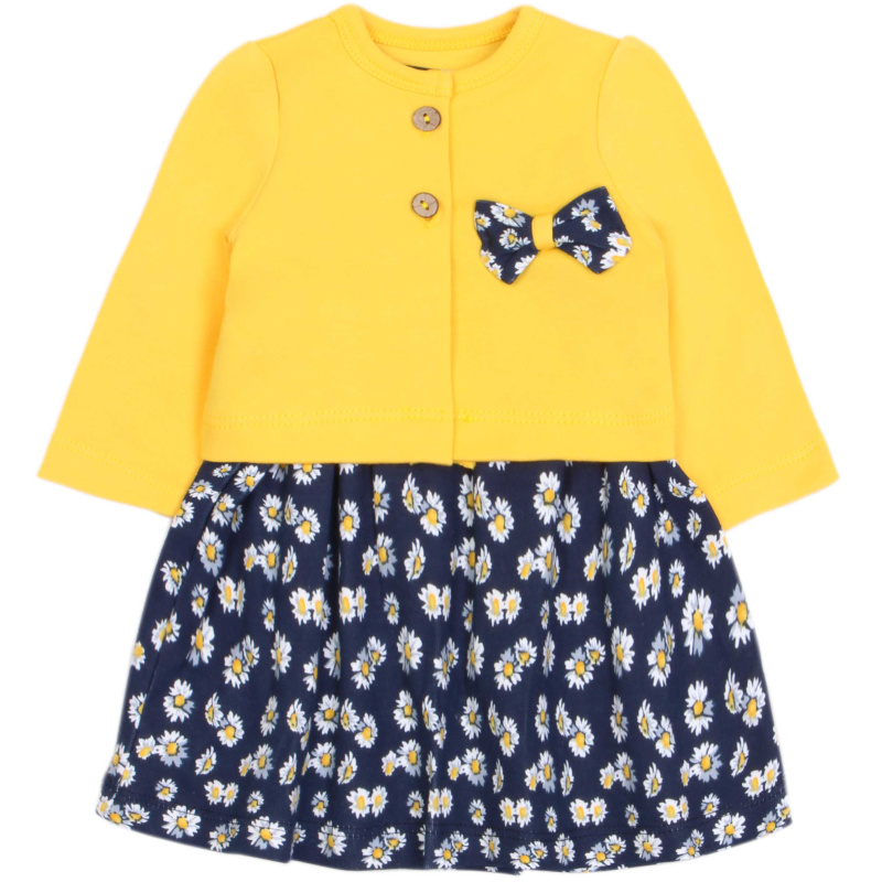 картинка ЧЗ Комплект для девочки (кофта и платье) 68-86 см 100% хлопок BONITO KIDS/OP1496/уп.4шт./меш.320шт. от BonitoKids