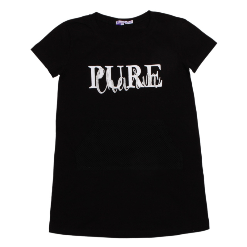 картинка БГ_ЧЗ Туника для девочки 8-12 лет 95% хлопок, 5% эластан BONITO KIDS/OP1399(ЧЗ)/уп.5шт./меш.300шт. от BonitoKids