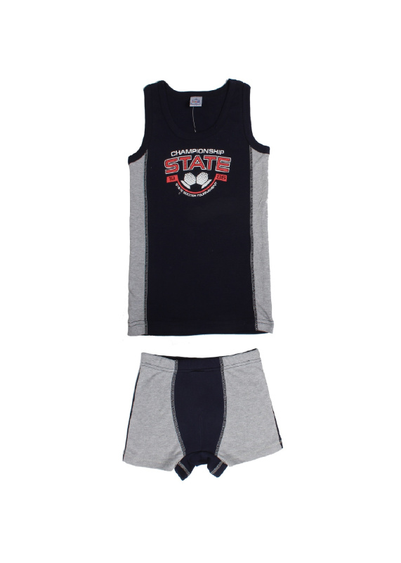 картинка ЧЗ Комплект для мальчика (майка,трусы) 7-11 лет BONITO KIDS/BK1466MT(01-22)/уп.5шт./меш.360шт. от BonitoKids