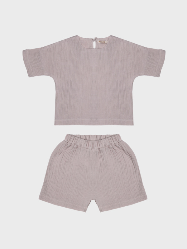 картинка ЧЗ Комплект для девочки (кофта и шорты) 2-5 лет 100% хлопок BONITO KIDS/OP1935(ЧЗ)/уп.4шт./меш. 300 шт. от BonitoKids