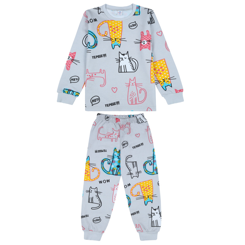 картинка БГ_ЧЗ Пижама для девочки 7-10 лет 100% хлопок BONITO KIDS/BK1955PJD/уп.4шт./меш.144шт.  от BonitoKids