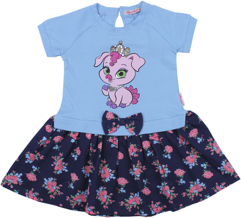 картинка КГЛ_ОТ Платье для девочек 92% хлопок, 8% лайкра 2-6 лет BONITO KIDS/BK997P/уп.5шт./меш.450шт. от BonitoKids