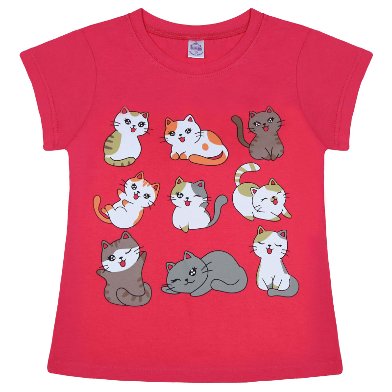 картинка БГ_ЧЗ Футболка для девочки, 8-12 лет, 100% хлопок, BONITO KIDS/BK0003(03-24)(ЧЗ)/уп.5шт./меш.600шт. от BonitoKids