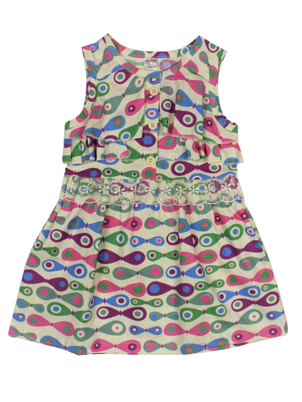 картинка КГ Платье для девочки 1-4 лет 100% хлопок BONITO KIDS/BK286P/уп.4шт./меш.512шт. от BonitoKids