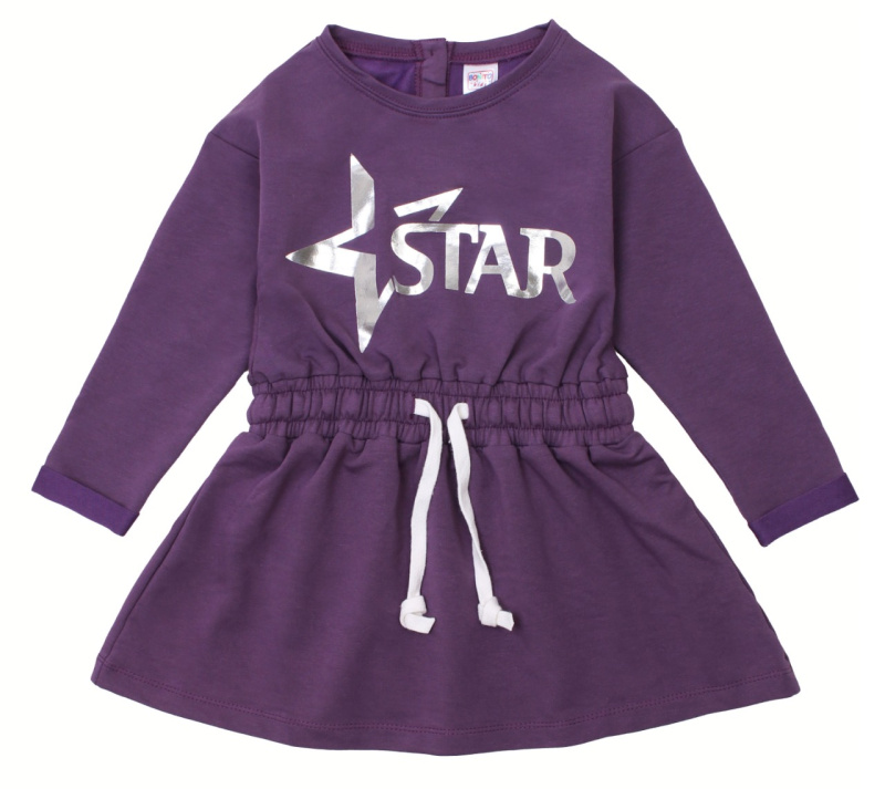 картинка ЧЗ Платье для девочки 3-7 лет 65% хлопок, 27% пэ, 8% эластан BONITO KIDS/OP1244(ЧЗ)/уп.5шт./меш 210шт. от BonitoKids