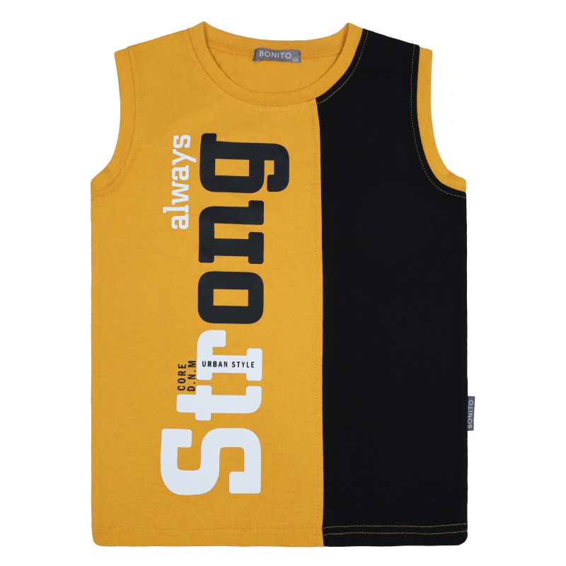 картинка Майка для мальчика 8-12 лет 100% хлопок BONITO-KIDS/BK1665M/уп.5шт./меш.600шт от BonitoKids