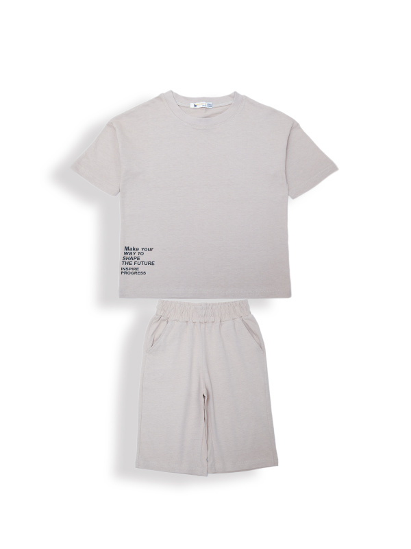 картинка ЧЗ Комплект для мальчика (футболка и шорты) 8-12 лет 100% хлопок BONITO KIDS/OP1962(ЧЗ)/уп.5шт./меш.270шт. от BonitoKids