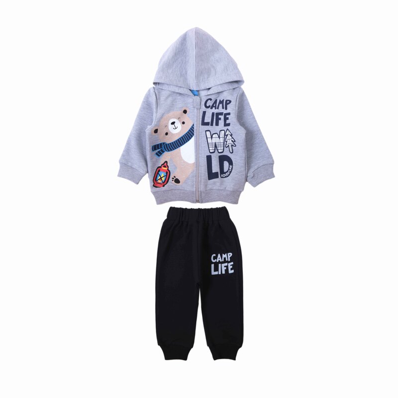 картинка ЧЗ Комплект для детей (толстовка, штаны и кофта) 74-92 см 65% хлопок, 27% полиэстер, 8% эластан BONITO KIDS/OP1863(ЧЗ)/уп.4шт./меш.120шт. от BonitoKids